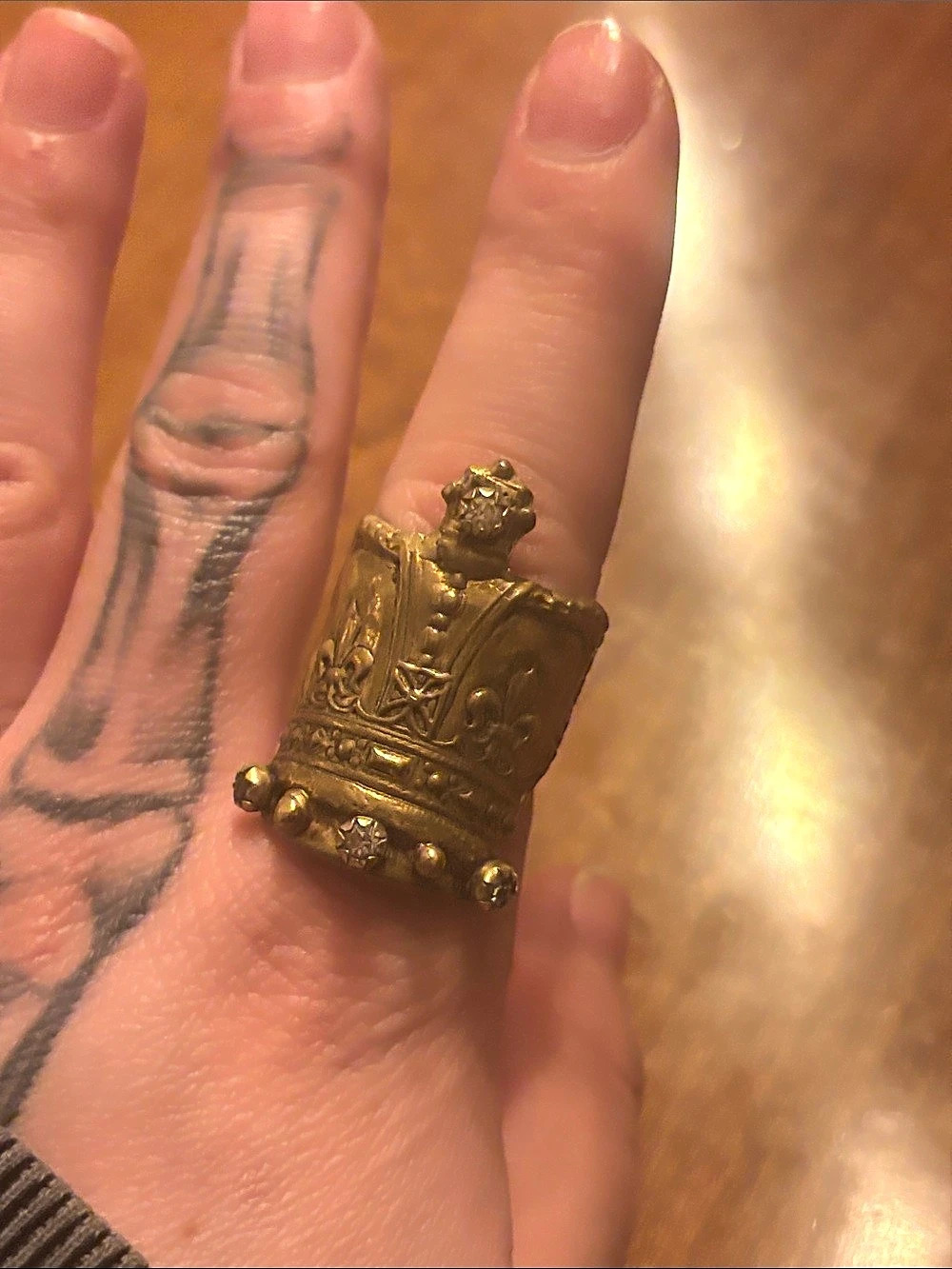 Ornate Vintage Crown Ring